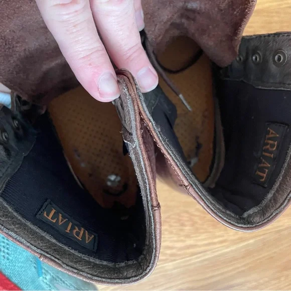 Ariat Roper laced up boots horse hair tassel 7 - Picture 9 of 10